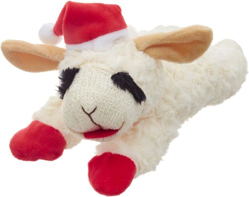 holiday lamb chop dog toy