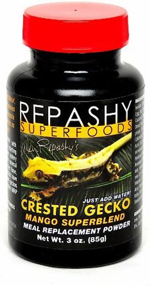 Repashy Superfoods Crested Gecko Mango Superblend Meal Replacement Powder  Reptile Food, 3-oz bottle