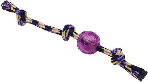 Mammoth Braided Tug with TPR Ball for Dogs, Color Varies