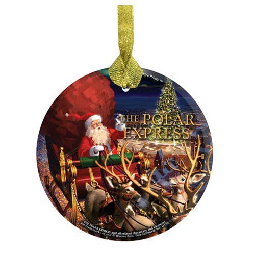 The Polar Express Santa StarFire Prints Hanging Glass Print