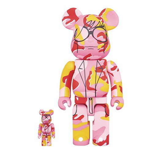 Andy Warhol Camo Version 400% and 100% Bearbrick 2-pack