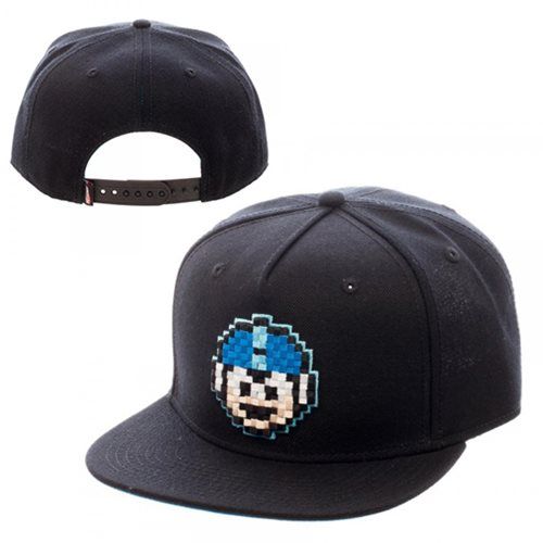 Mega Man 8-Bit Black Snapback Hat