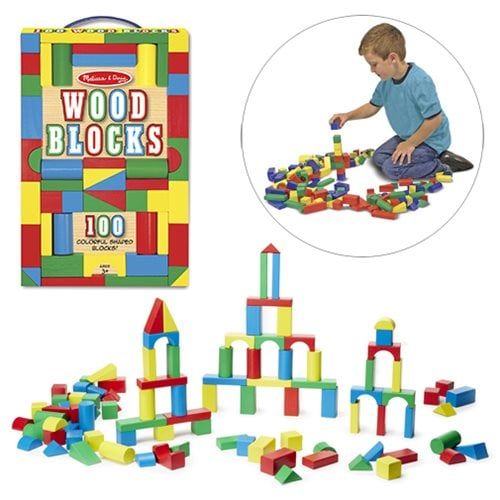 100 Wood Blocks Set