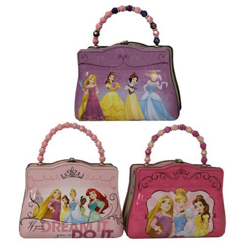 Disney Princesses Purse with Beaded Handle Tin Tote Set