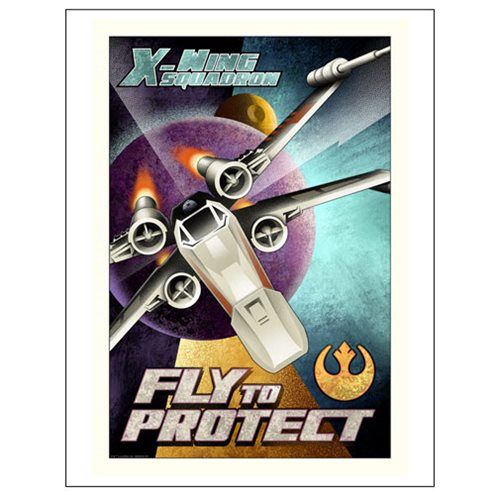 Star Wars Fly to Protect by Mike Kungl Paper Giclee Art Print