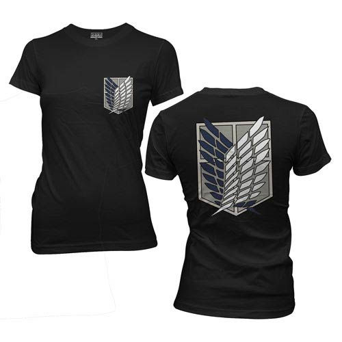 Attack on Titan Survey Corps Black Juniors T-Shirt