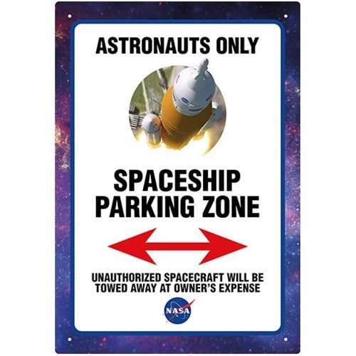 NASA Astronaut Parking Tin Sign