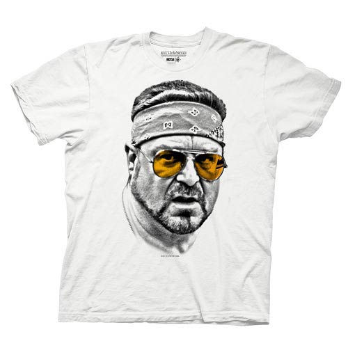 Big Lebowski Walter Orange Glasses White T-Shirt