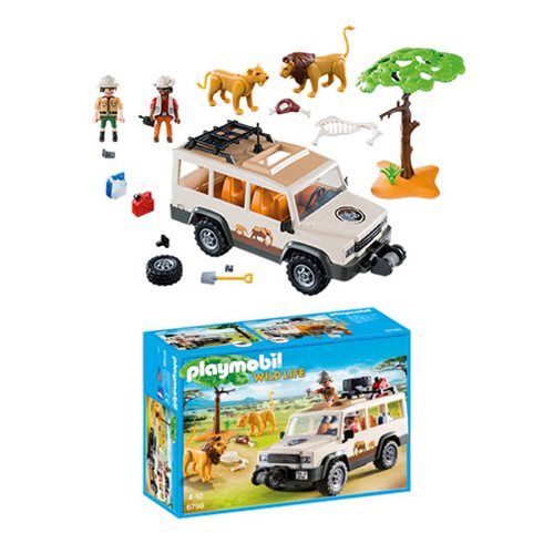 playmobil safari truck with lions