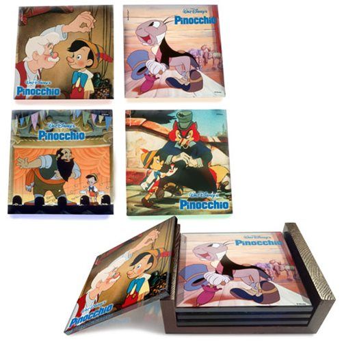 Pinocchio StarFire Prints Glass Coaster Set