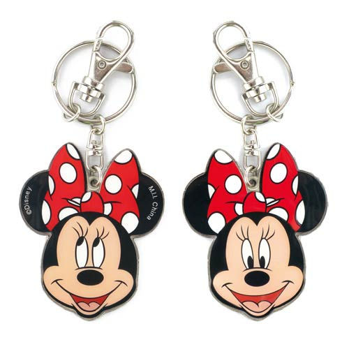 Minnie Mouse Two-Sided Colored Pewter Key Chain