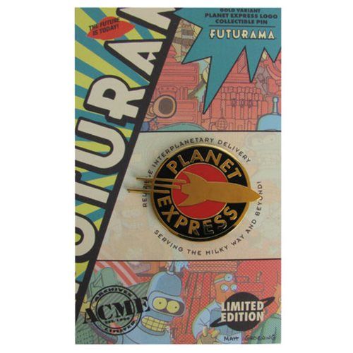 Futurama Planet Express Golden Logo Collectible Pin