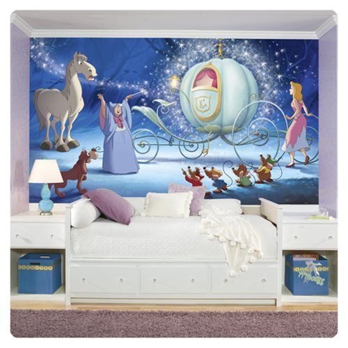 Cinderella Carriage XL Chair Rail Prepasted Mural