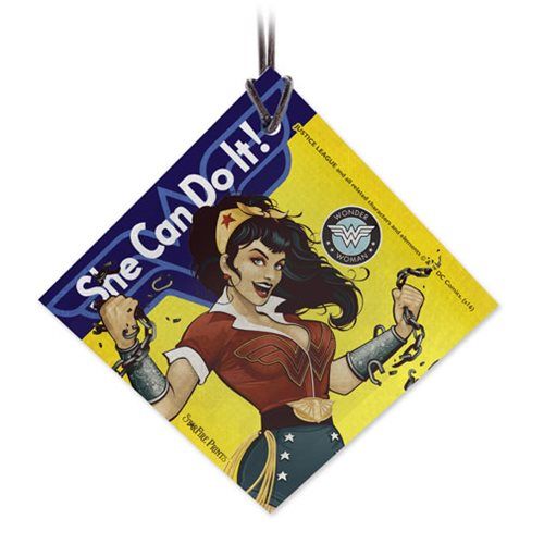 DC Bombshells Wonder Woman StarFire Prints Hanging Glass Ornament