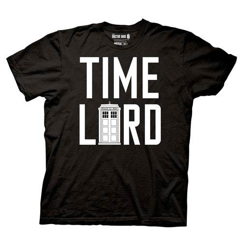 Doctor Who Time Lord with TARDIS Black T-Shirt