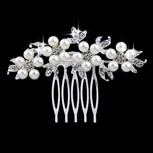 pearl and diamond hair comb