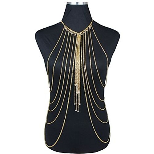 Buy Crystal Layered / Tassel / Crossover Belly Chain / Body Chain