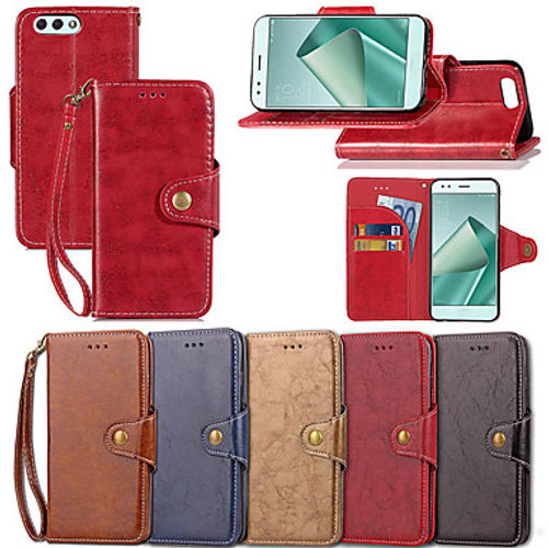 Case For Asus Asus Zenfone 4 Ze554kl Zenfone 4 Max Zc554kl Wallet Card Holder With Stand Full Body Cases Solid Colored Hard Pu Leather For Asus Zenfone Max Zc550kl