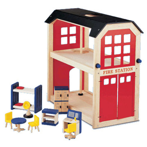 Pintoy Wooden Toy Fire Station