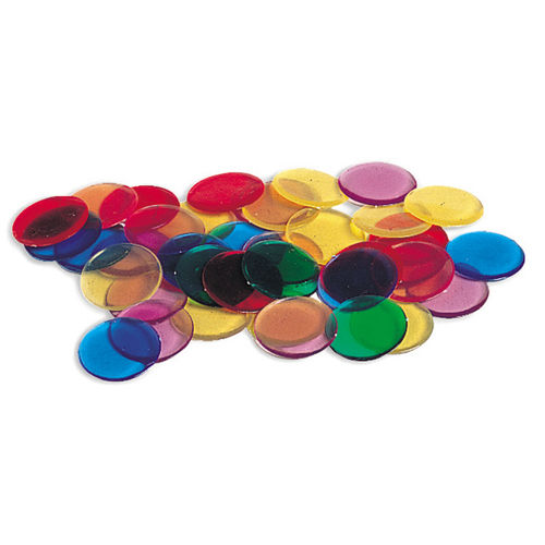 Learning Resources Transparent Counters, 2cm in 6 colours (Set of 250)