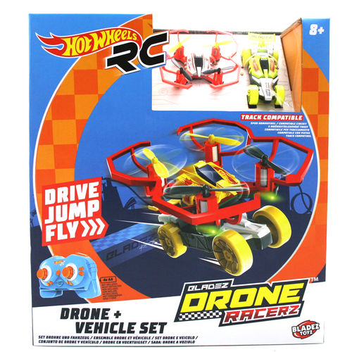 Bladez Hot Wheels Drone Racerz RC Drone & Vehicle Set RED & YELLOW