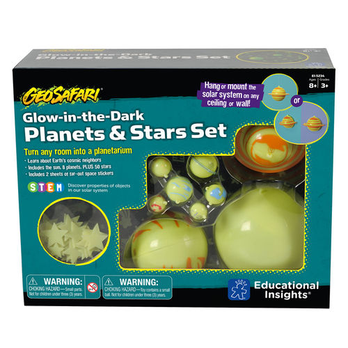 Educational Ins Geosafari Glow in The Dark Planets & Stars Set