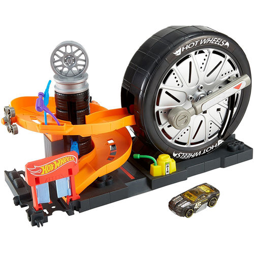 Hot Wheels Super Spin Tire Shop Playset