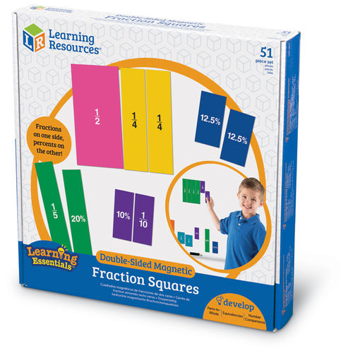 Learning Resources Learning Essentials Double Sided Magnetic Fraction Squares