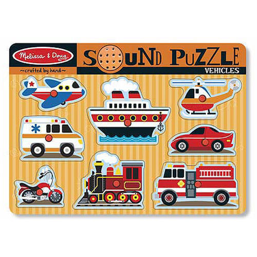 Melissa & Doug Vehicles Sound Wooden Puzzle