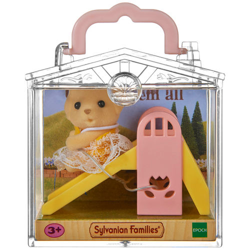 Sylvanian Families Baby Carry Case Yellow Labrador on Slide