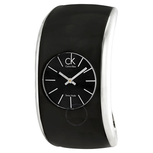 Calvin Klein Gloss Black Dial Ladies Watch K6094101 - Calvin Klein - Watches