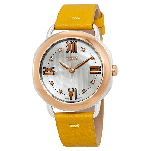 fendi women's selleria leather watch