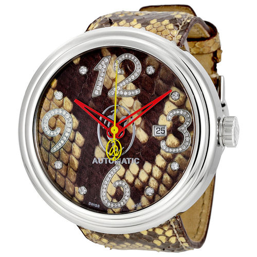 Jacob & Co Valentin Yudashkin Beige Python Automatic Diamond Men's Watch WVY-019 - Valentin Yudashkin - Jacob & Co. - Watches