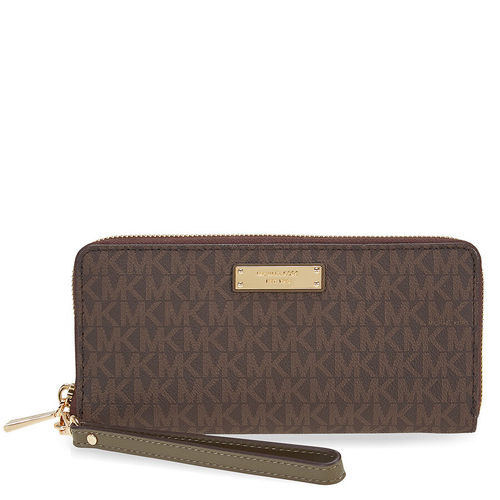 michael michael kors logo continental wristlet