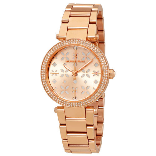 Michael Kors Mini Parker Rose Gold-tone Floral Cutout Dial Ladies Watch MK6470 - Parker - Michael Kors - Watches