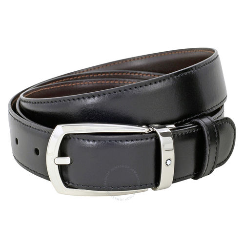 Montblanc Reversible Leather Horseshoe Belt 112960 - Fashion & Apparel