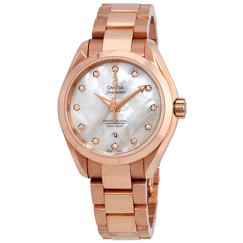 omega ladies seamaster rose gold