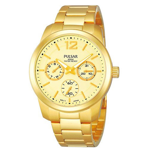 Pulsar Watches Men's Quartz Stainless Steel Dress, Color:Gold-Toned (Model:  PV3010) : Amazon.in: Fashion