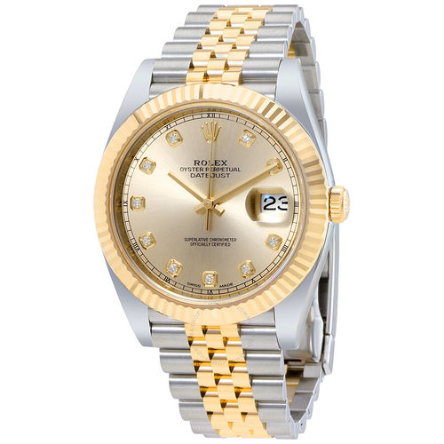 rolex datejust 18k gold and diamond price