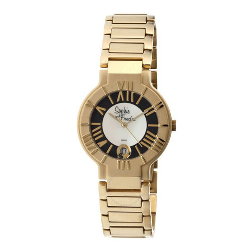 Sophie and Freda Rushmore Mother of Pearl Dial Gold-tone Stainless Steel Case Ladies Watch SF1207 - Sophie and Freda - Watches