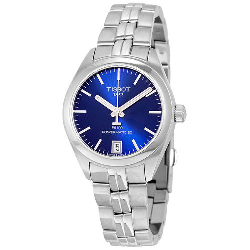 Tissot PR 100 Automatic Blue Dial Ladies Watch T101.207.11.041.00 - PR 100 - T-Classic - Tissot - Watches