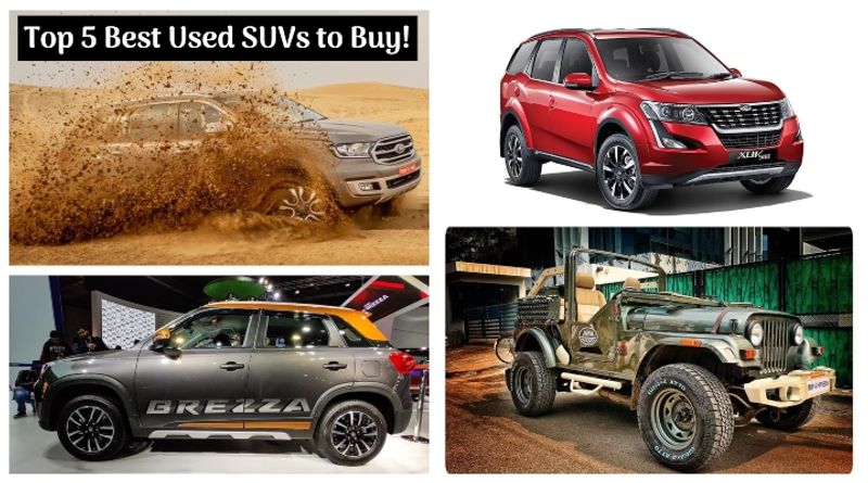 Top 5 Best Used SUV To Buy In India  Vitara Brezza To Ford Endeavour!