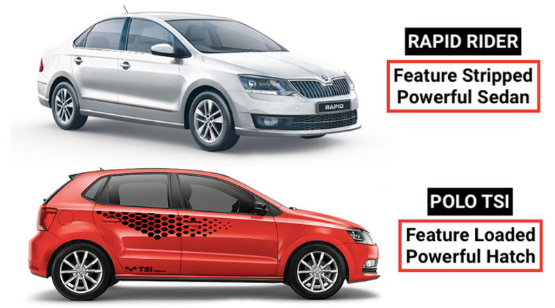Skoda Rapid Rider Vs VW Polo TSI: Spec Comparison