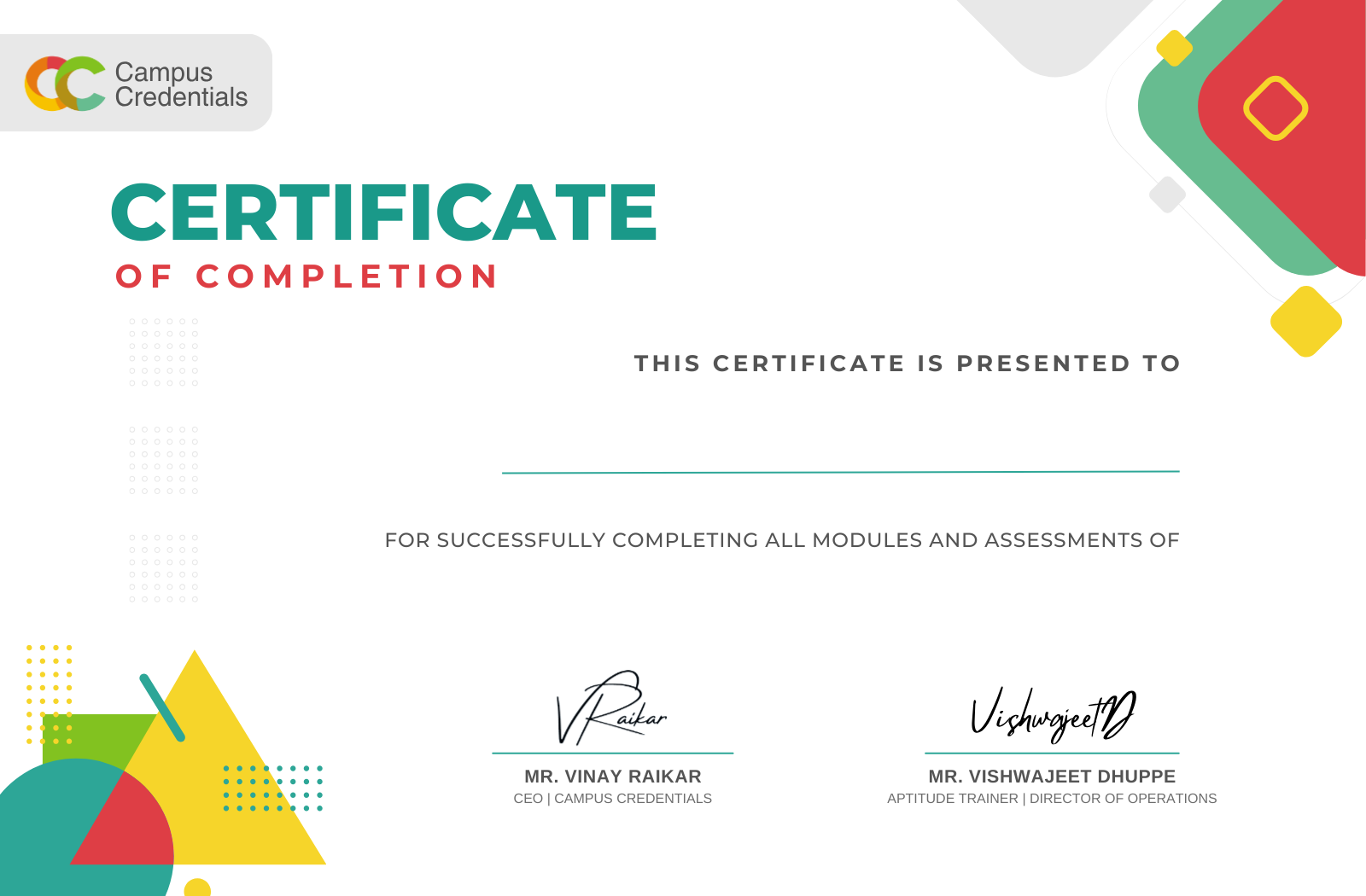 Certificate Preview