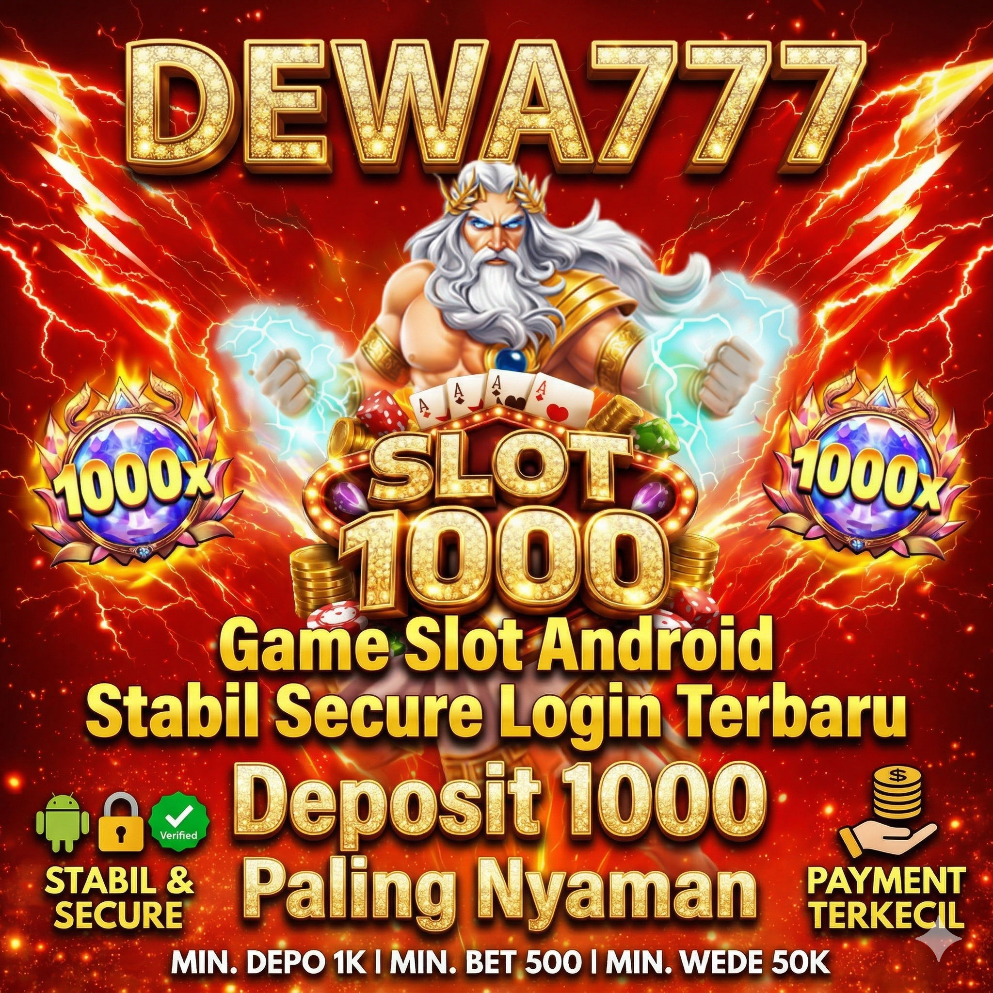 DEWA777 : Game Slot Android Stabil Secure Login Terbaru Deposit 1000 Paling Nyaman