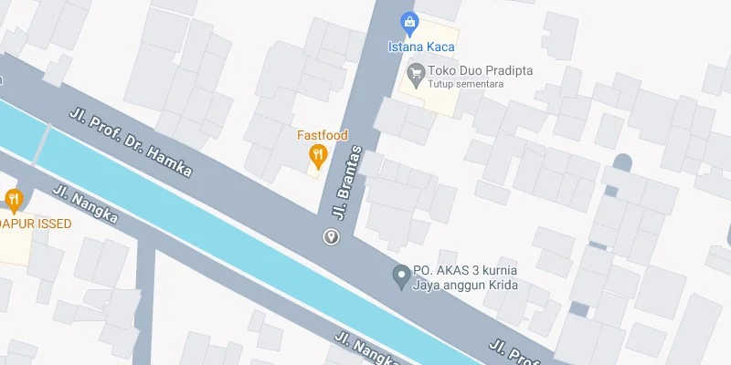 1. Pertigaan Jl. Brantas - Jl. Prof. Dr. Hamka