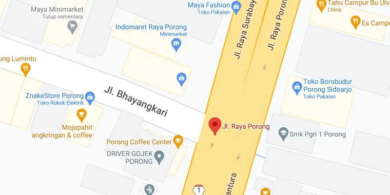 10. Pertigaan Jl. Raya Porong - Jl. Bhayangkari
