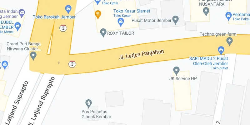 7. Pertigaan Jl. Letjen Panjaitan - Jl. Letjen Suprapto