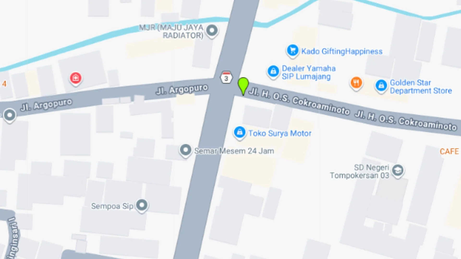 Lokasi Baliho Jl. H. O.S. Cokroaminoto