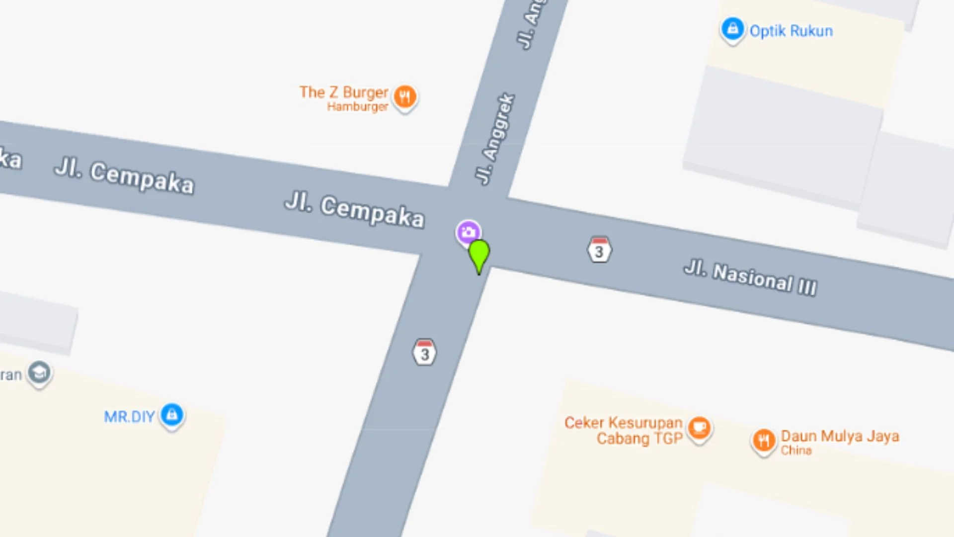 Lokasi Baliho Jl. Nasional III
